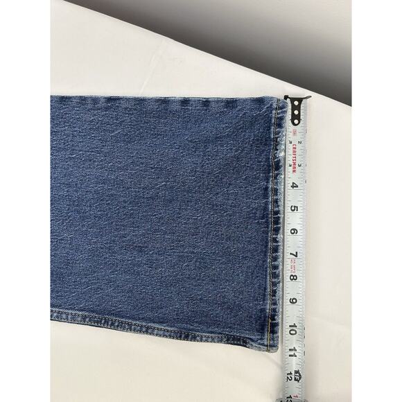 Womens Levi's Jeans 70s High Flare Premium Denim Sz 29 “Big E” Dark Wash Retro - Picture 11 of 12
